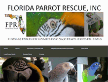 Tablet Screenshot of floridaparrotrescue.com